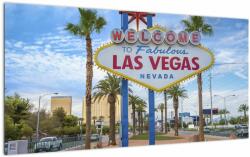 Mivali Tablou pe sticlă - Las Vegas, dintr-o bucată 100x50 cm pe sticlă (V023122V10050GD)