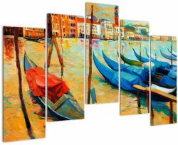 Mivali Tablou - Port în Veneția, din cinci bucăți 125x90 cm (V023366V12590)