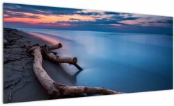 Mivali Tablou cu plaja în apus de soare, dintr-o bucată 100x40 cm (V020947V10040)