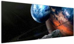 Mivali Tablou planetei în cosmos, dintr-o bucată 145x58 cm (V021362V14558)