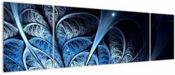 Mivali Tablou - Floare albastru închis, din trei bucăți 170x50 cm (V023165V17050)