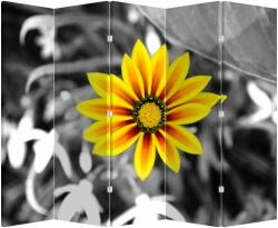 Mivali Paravan - Floare galbenă, din 5 bucăți, 210x170 cm (P020361P225180)