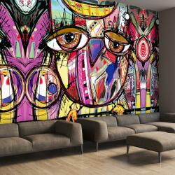 Mivali Fototapet - Street art - bufniță, vlies, 147x102 cm (T100633TQ3)
