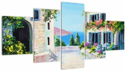 Mivali Tablou - Alee grecească, pictură în ulei, din cinci bucăți 150x80 cm (V023179V150805PCS)