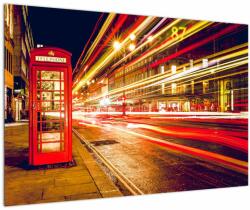 Mivali Tablou cu căsuța telefonică roșie din Londra, dintr-o bucată 90x60 cm (V021120V9060)