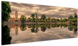 Mivali Tablou cu lac și copaci, dintr-o bucată 145x58 cm (V020347V14558)
