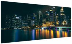 Mivali Tablou - Singapore noaptea, dintr-o bucată 200x100 cm (V022668V200100)