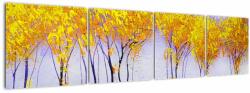 Mivali Tablou - Copaci galbeni, din patru bucăți 160x40 cm (V023006V16040)