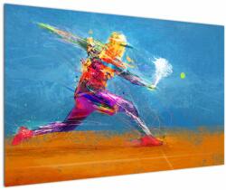 Mivali Tablou - Jucător de tenis pictat, dintr-o bucată 120x80 cm (V023162V12080)