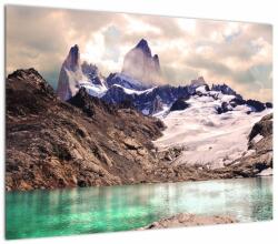 Mivali Tablou pe sticlă cu lac montan, dintr-o bucată 70x50 cm pe sticlă (V020620V7050GD)