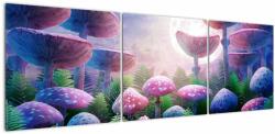 Mivali Tablou - Ciuperci sub lună plină, din trei bucăți 150x50 cm (V022921V15050)