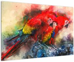 Mivali Tablou - Papagali roșii ara, dintr-o bucată 90x60 cm (V023005V9060)