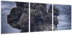 Mivali Tablou - Erupție vulcanică (cu ceas), din trei bucăți 90x30 cm cu ceas (V021319V9030C)