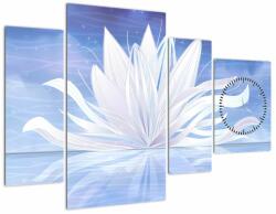 Mivali Tablou - Floare de lotus (cu ceas), din patru bucăți 110x75 cm cu ceas (V023514V11075C)