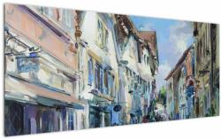 Mivali Tablou - Strada orașului vechi, pictură acrilică, dintr-o bucată 120x50 cm (V023371V12050)