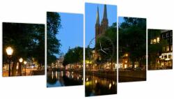 Mivali Tabou orașului istoric nocturn (cu ceas), din cinci bucăți 150x80 cm cu ceas (V020211V15080C)
