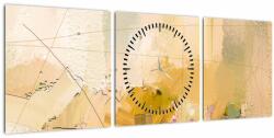 Mivali Tablou - Abstract, pictură în ulei (cu ceas), din trei bucăți 90x30 cm cu ceas (V022913V9030C)