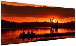 Mivali Tablou - Pescari pe lac, dintr-o bucată 250x125 cm (V022596V250125)