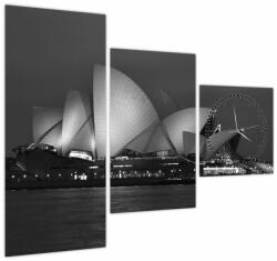 Mivali Tablou cu Opera din Sydney (cu ceas), din trei bucăți 90x70 cm cu ceas (V020115V9070C)
