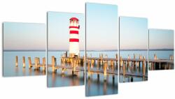 Mivali Tablou cu far la răsărit de soare, din cinci bucăți 150x80 cm (V021528V150805PCS)