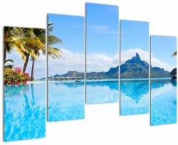 Mivali Tablou - Bora-Bora, Polinezia Franceză, din cinci bucăți 125x90 cm (V023300V12590)