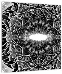 Mivali Tablou cu ornamente alb negre, dintr-o bucată 40x40 cm (V020832V4040)