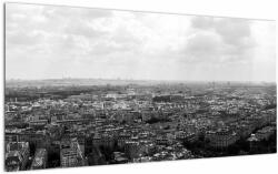 Mivali Tablou pe sticlă - Acoperișuri clădirilor din Paris, dintr-o bucată 100x50 cm pe sticlă (V022613V10050GD)