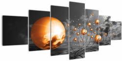 Mivali Tabloul bilelor portocalii abstarcte, din șapte bucăți 210x100 cm (V020113V210100)