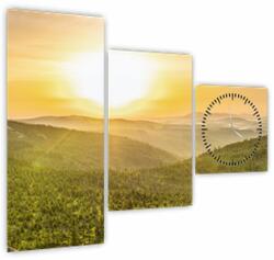 Mivali Tablou panoramatic (cu ceas), din trei bucăți 90x70 cm cu ceas (V021002V9070C)