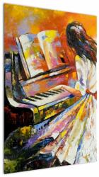 Mivali Tablou - Femeia cântând la pian, dintr-o bucată 60x90 cm (V023232V6090)