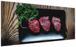 Mivali Tablou cu carne pe farfurie, dintr-o bucată 200x100 cm (V021193V200100)
