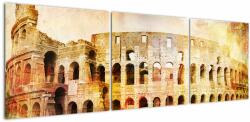 Mivali Tablou - Pictură digitală, Colosseum, Roma, Italia, din trei bucăți 150x50 cm (V023160V15050)