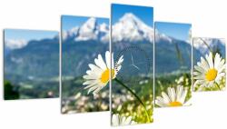 Mivali Tablou - Primăvara în Alpi (cu ceas), din cinci bucăți 150x80 cm cu ceas (V023214V15080C)