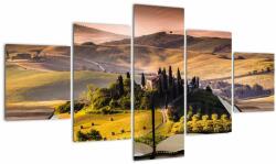 Mivali Tablou cu peisaj în carte, din cinci bucăți 125x70 cm (V020965V12570)