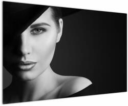 Mivali Tablou - Portretul femeii cu pălărie, dintr-o bucată 120x80 cm (V023422V12080)
