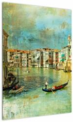Mivali Tablou - Canalul de la Veneția și gondole, dintr-o bucată 50x70 cm (V023312V5070)