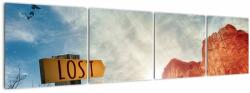 Mivali Tablou unui indicator cu inscripție, din patru bucăți 160x40 cm (V020568V16040)