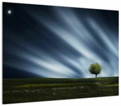 Mivali Tablou pe sticlă - Aurora boreală, dintr-o bucată 70x50 cm pe sticlă (V022594V7050GD)