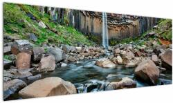 Mivali Tablou - Cascada Svartifoss, Islanda, dintr-o bucată 145x58 cm (V022508V14558)