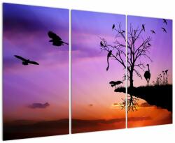 Mivali Tablou - Siluetele animalelor, din trei bucăți 120x80 cm (V023242V120803PCS)
