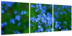 Mivali Tablou cu flori albastre, din trei bucăți 90x30 cm (V020377V9030)