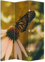 Mivali Paravan - Fluture pe floare, din 3 bucăți, 126x170 cm (P021201P135180)