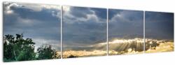 Mivali Tablou cu peisaj și raze de soare, din patru bucăți 160x40 cm (V020694V16040)