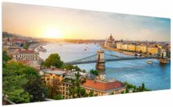 Mivali Tablou cu orașul Budapesta și râu, dintr-o bucată 200x100 cm (V020712V200100)