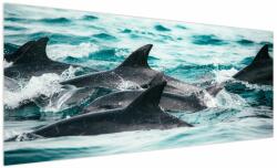 Mivali Tablou - Delfini în ocean, dintr-o bucată 250x125 cm (V021515V250125)