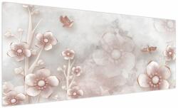 Mivali Tablou - Flori roz, dintr-o bucată 250x125 cm (V022455V250125)