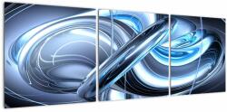 Mivali Tabloul cu abstracție albastră, din trei bucăți 120x40 cm (V020061V12040)