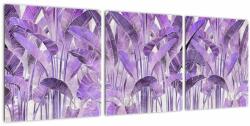 Mivali Tablou - Frunze violet în tencuială, din trei bucăți 90x30 cm (V022874V9030)