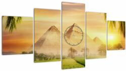Mivali Tablou - Piramide (cu ceas), din cinci bucăți 150x80 cm cu ceas (V022910V15080C)