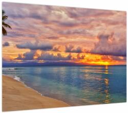 Mivali Tablou - Apus de soare la plajâ, dintr-o bucată 70x50 cm (V023772V7050)